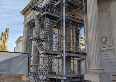 Yale Schwarzman Center, Column Repositioning